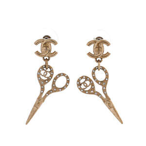 Chanel CC Scissor Dangle Earrings